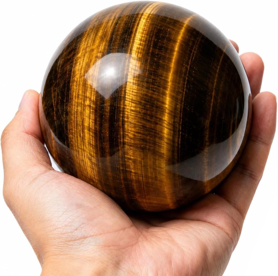 Tiger's eye crystal ball solar plexus chakra confidence