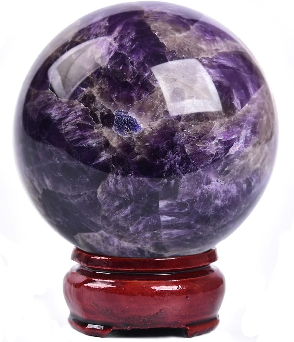 Amethyst crystal ball healing stone crown chakra spiritual alignment