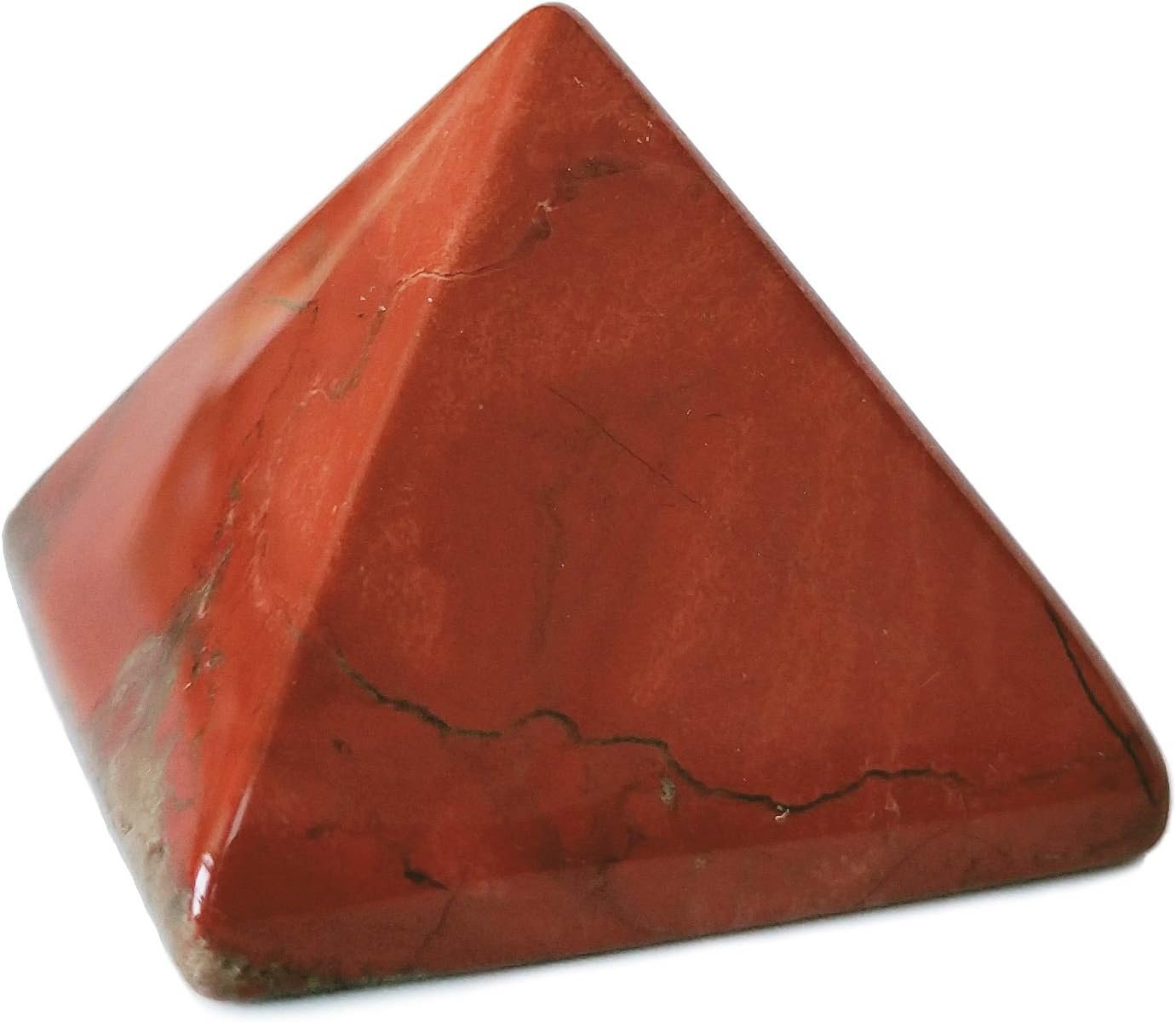 Red jasper pyramid chakra healing crystal for root chakra balance
