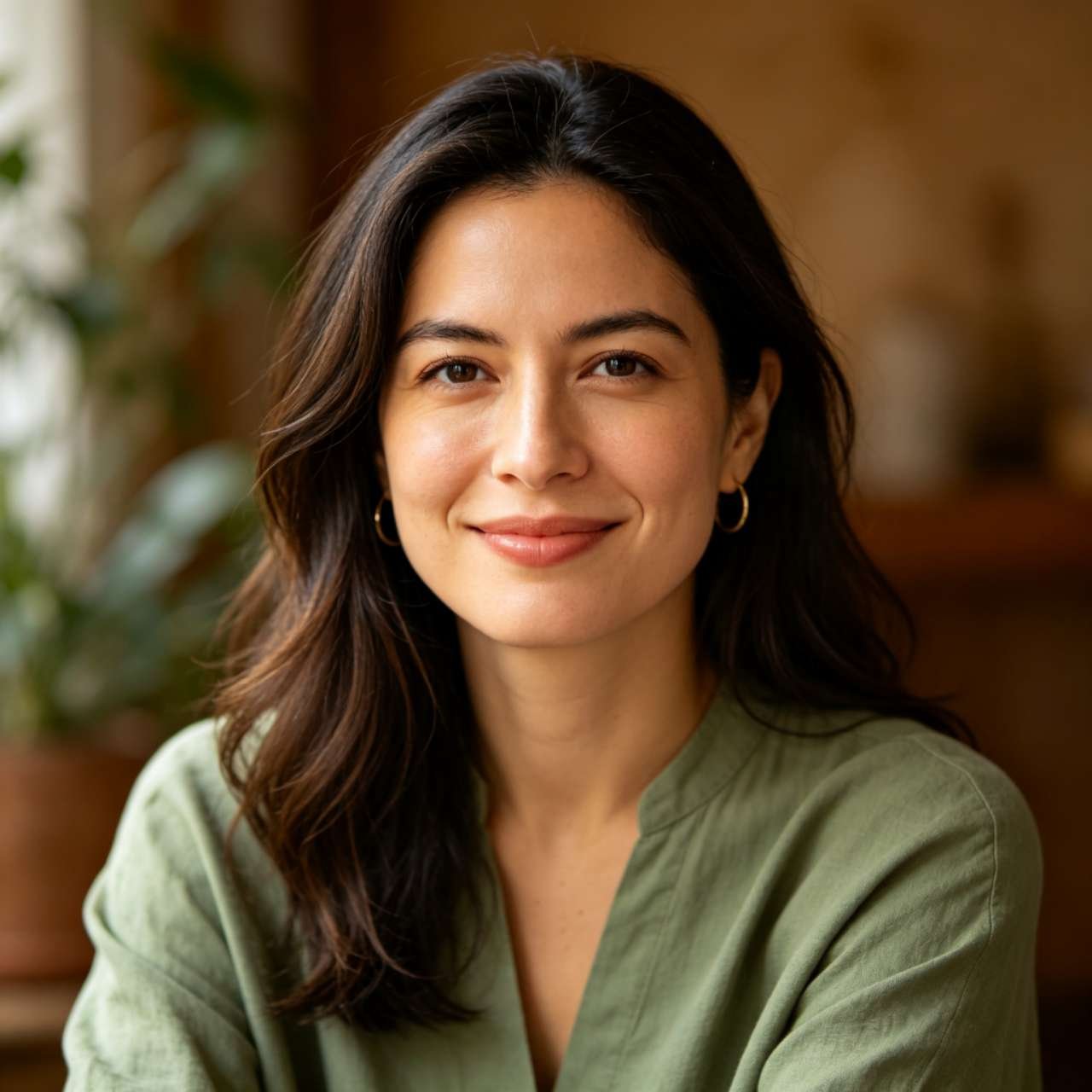 Crystal healing expert and holistic wellness practitioner with gentle smile