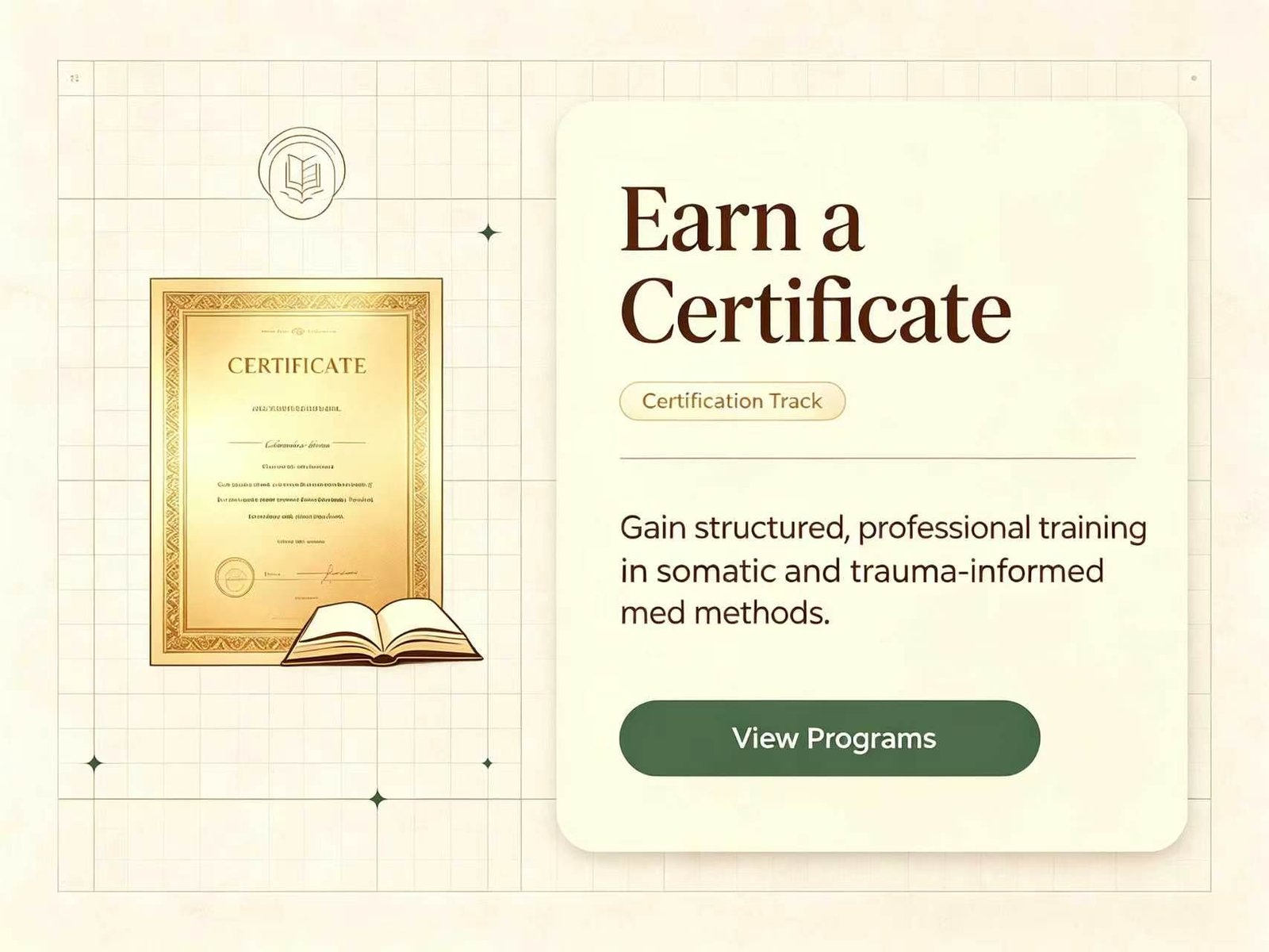 Earn a certificate in somatic and trauma‑informed healing methods for professional practitioners