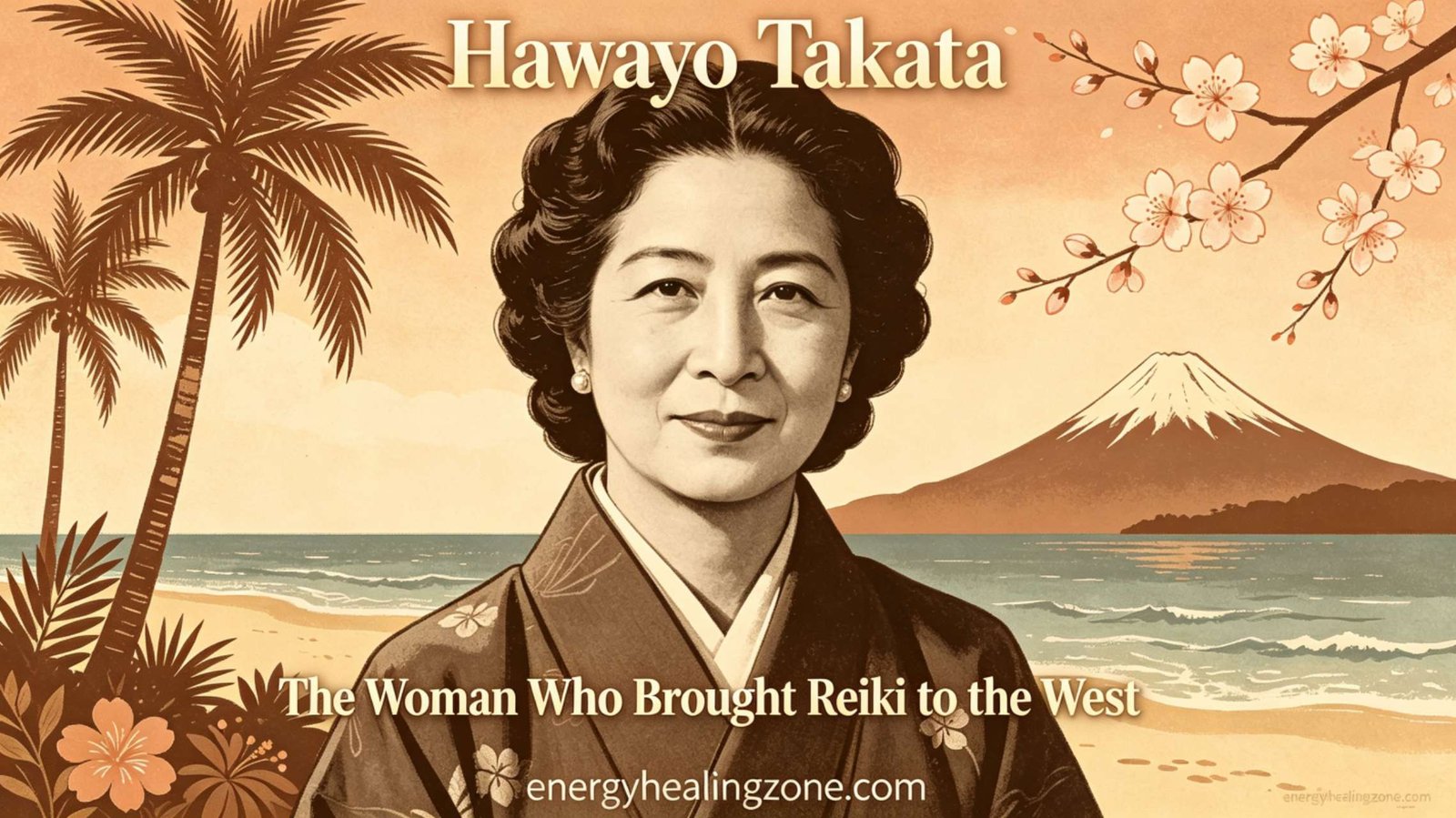 Hawayo Takata — Who Brought Reiki to the West Hawayo Takata illustration who brought Reiki to the western world in this complete guide to Reiki healing