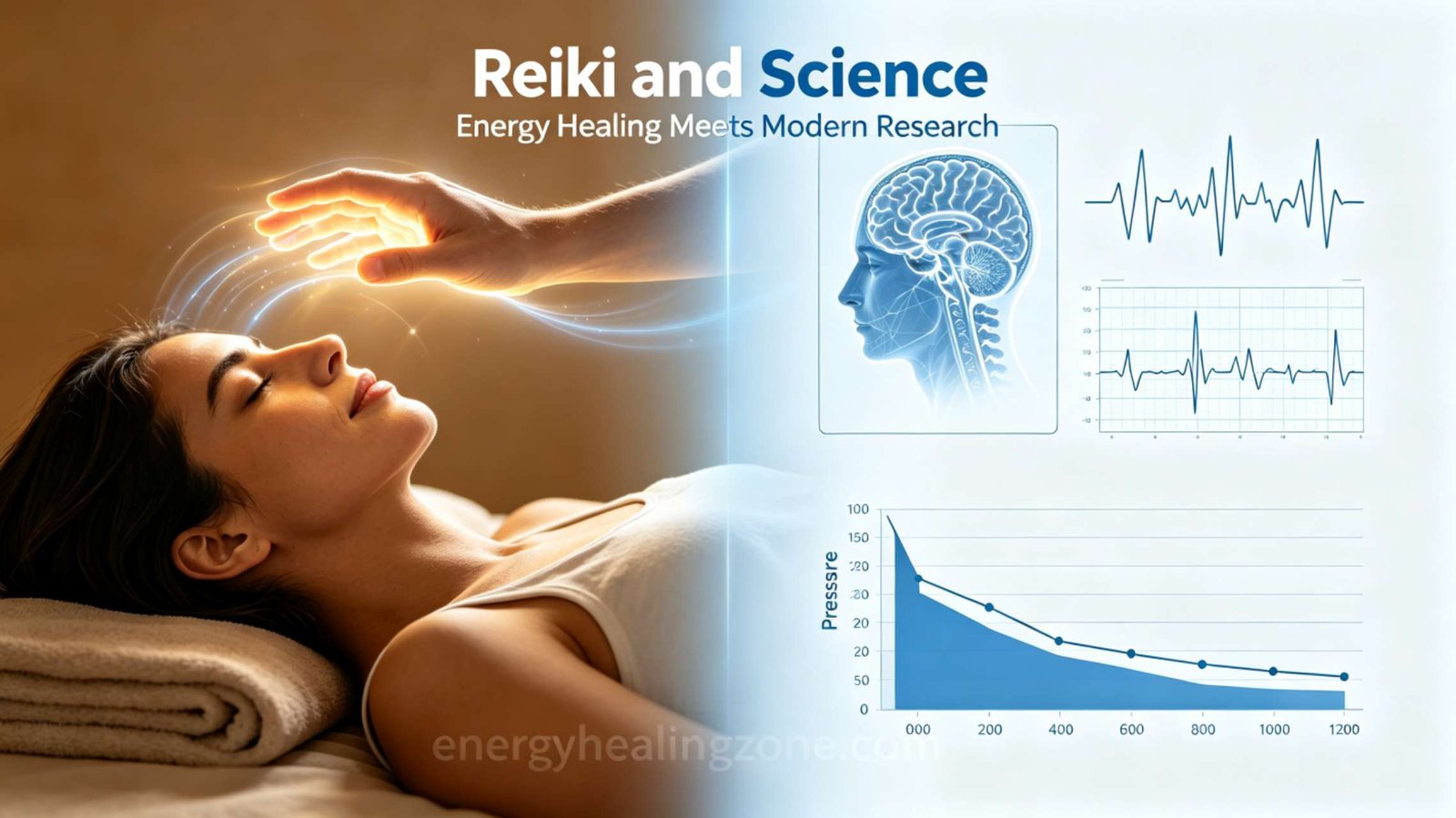 Reiki and Science — What Research Says About Energy Healing Complete guide to Reiki healing infographic showing Reiki and science connection with holistic energy healing facts
