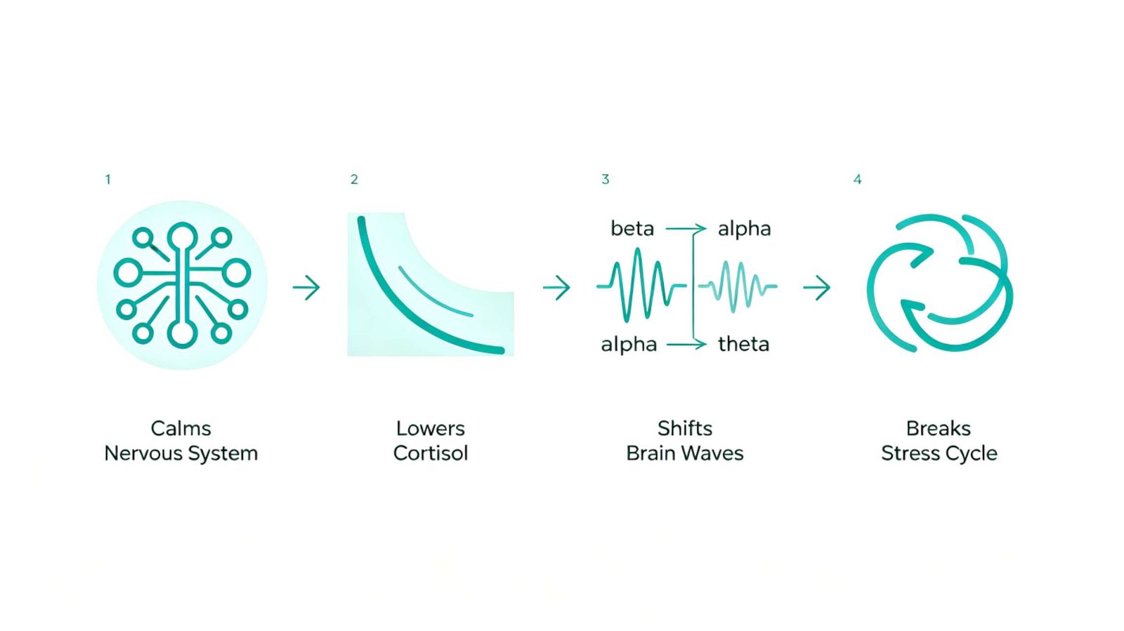 How Sound Healing Reduces Anxiety – Infographic Infographic showing how sound healing reduces anxiety through nervous system regulation and brain wave entrainment