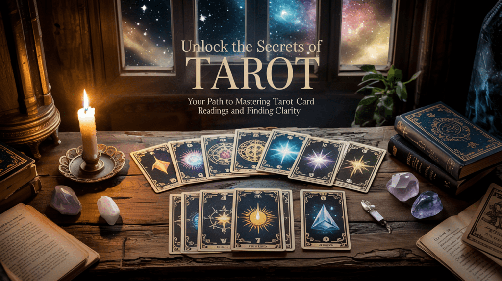 Unlock the Secrets of Tarot: Your Path to Mastering Tarot Card Readings and Finding Clarity a mystical illustration for a tarot guid RL9psjDmRJGQS3RjeQAPKA 5D AnD77Rvacu2QAMdZiRw