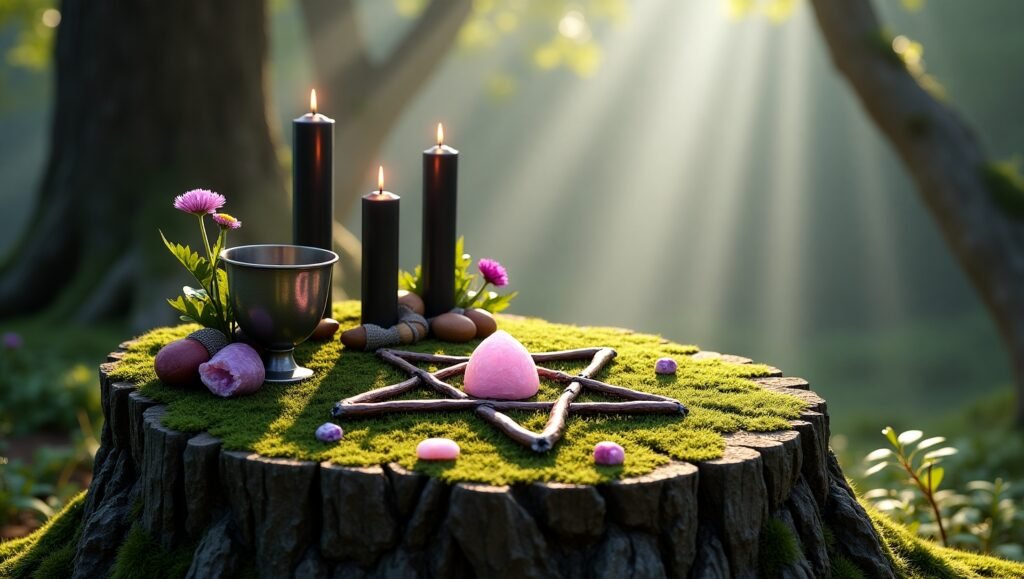 10 Enchanting Witchy Backyard Ideas to Create a Magical Outdoor Sanctuary Outdoor Witch's Altar