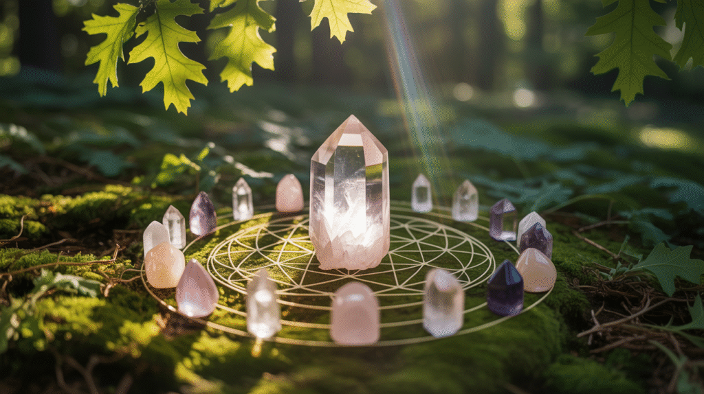 15 Enchanting Backyard Sanctuaries: Transform Your Outdoor Space into a Magical Retreat Crystal Grid Garden