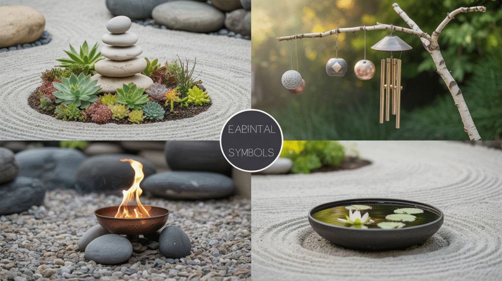 15 Enchanting Backyard Sanctuaries: Transform Your Outdoor Space into a Magical Retreat bring your mystical backyard sanctuary ideas to life Elemental Harmony Oasis