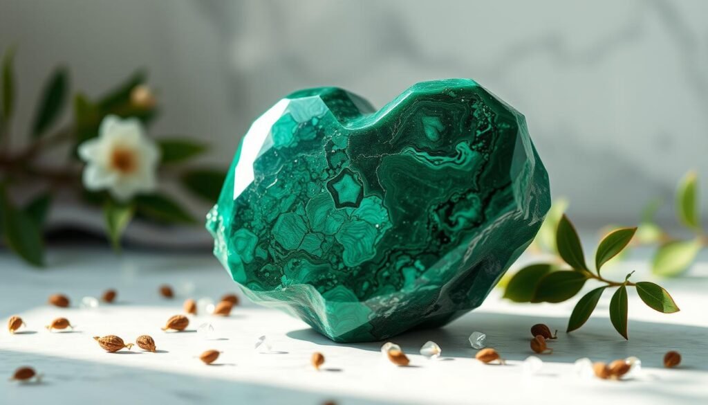 malachite crystal for heart chakra