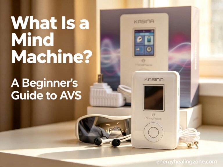 Home relaxation session using MindPlace Kasina AVS mind machine with goggles and earphones